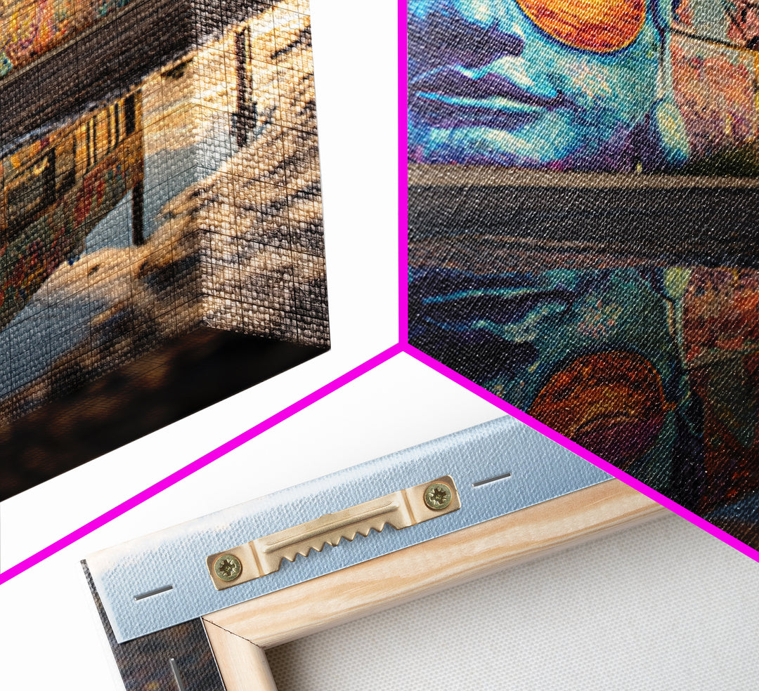 Colorful Buddha Street Art Reflection Wall Art, Urban Graffiti Photography Print, Modern Home Decor Living Room Wall Art