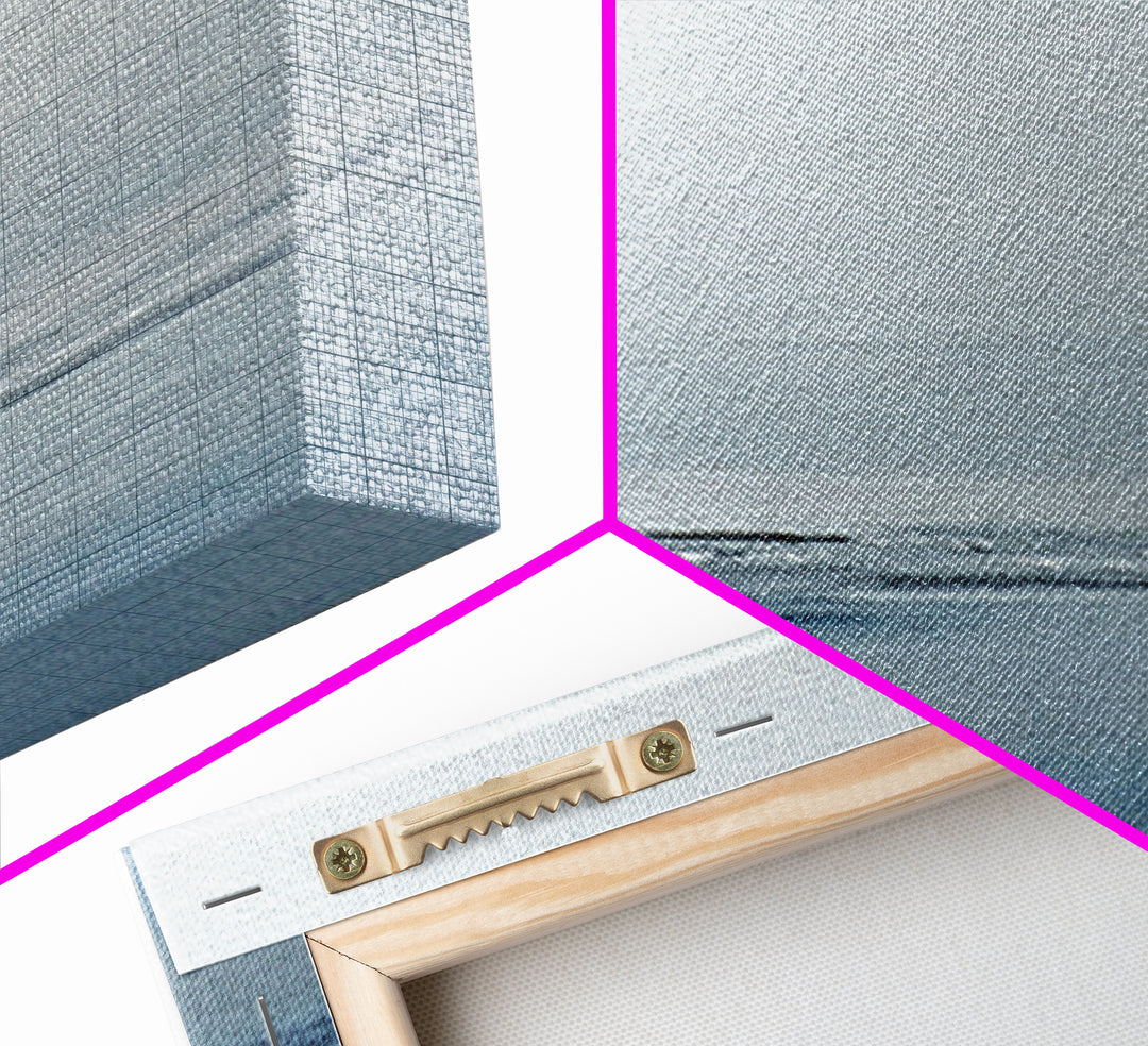 Minimal Misty Seascape In Soft Grey And Blue Wall Art, Neutral Abstract Ocean Canvas Print For Modern Decor