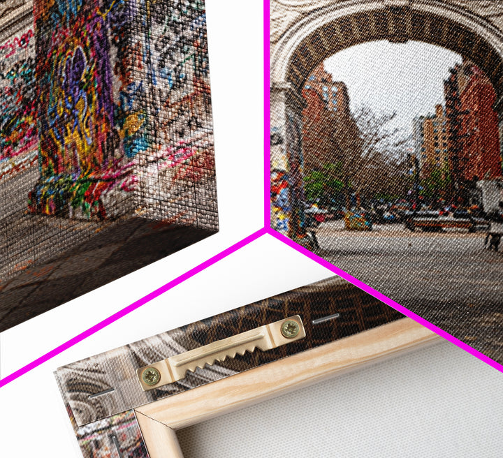 Graffiti Covered Washington Square Arch Wall Art, New York City Urban Photography Print For Modern Apartment Wall Decor Gift