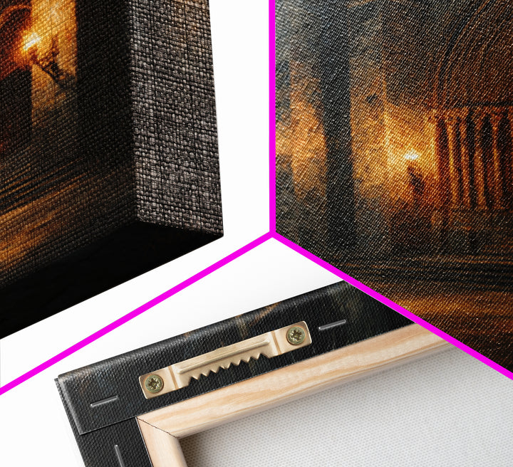 Gothic Cathedral Doorway Wall Art, Dark Medieval Architecture Canvas Print, Moody Wall Decor, Dark Academia, Fine Art Print