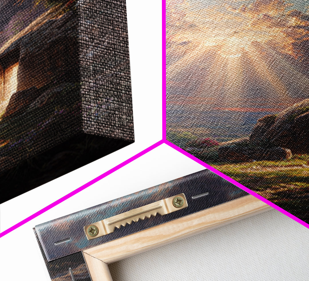Empty Tomb Resurrection Wall Art, Christian Landscape Canvas Print, Easter Decor, Bible Story Gift, Inspirational Home Decor