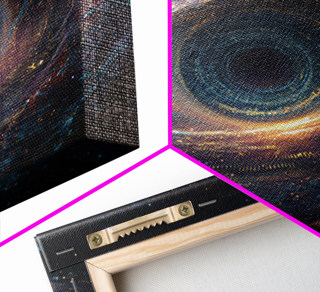 Cosmic Eye Galaxy Portal Wall Art Canvas Print Surreal Space Art Astronomy Decor Trippy Wall Art