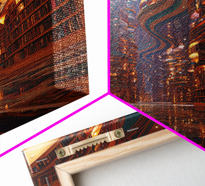 Surreal Infinite Library Fantasy Landscape Wall Art Print, Book Lover Home Decor, Cozy Reading Nook Gallery Wall Art