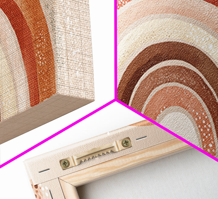 Terracotta Boho Rainbow Wall Art, Neutral Nursery Decor, Kids Room Decor, Earth Tone Decor, Above Crib Decor, Canvas Print