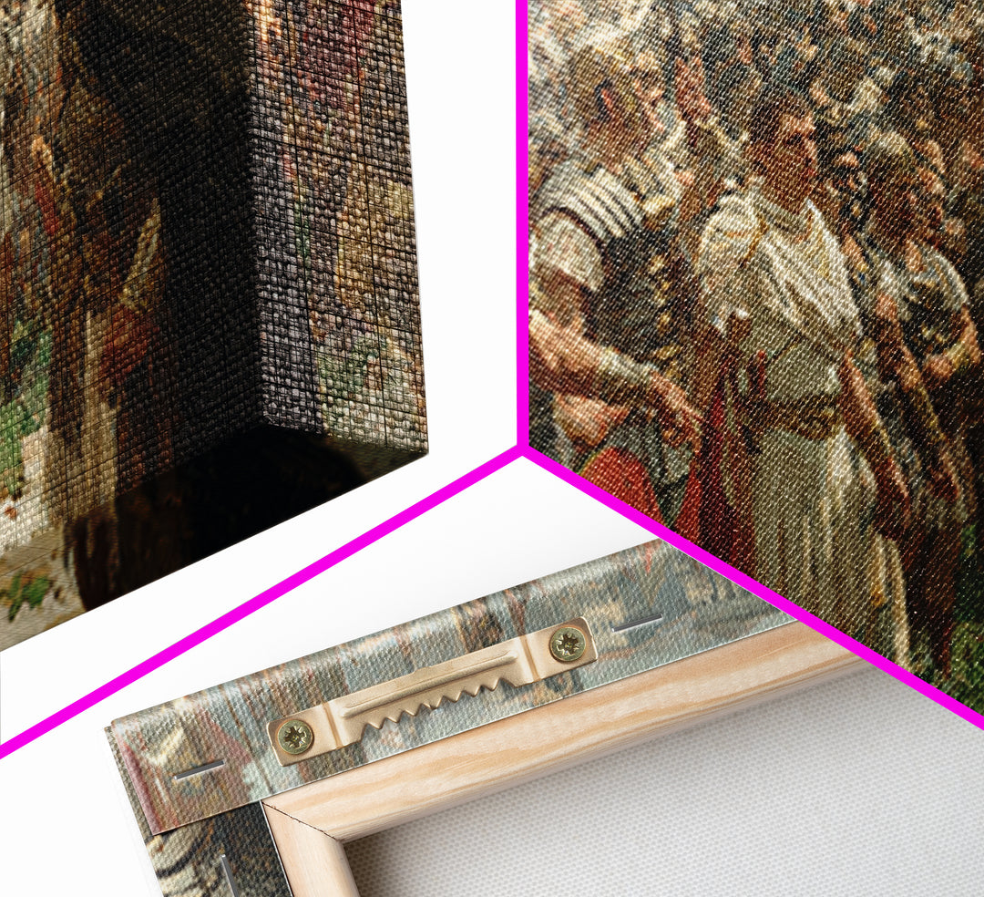 Roman General Addressing Army Framed Canvas Print, Ancient Rome Wall Art, Historical Living Room Decor, Statement Gift For Him