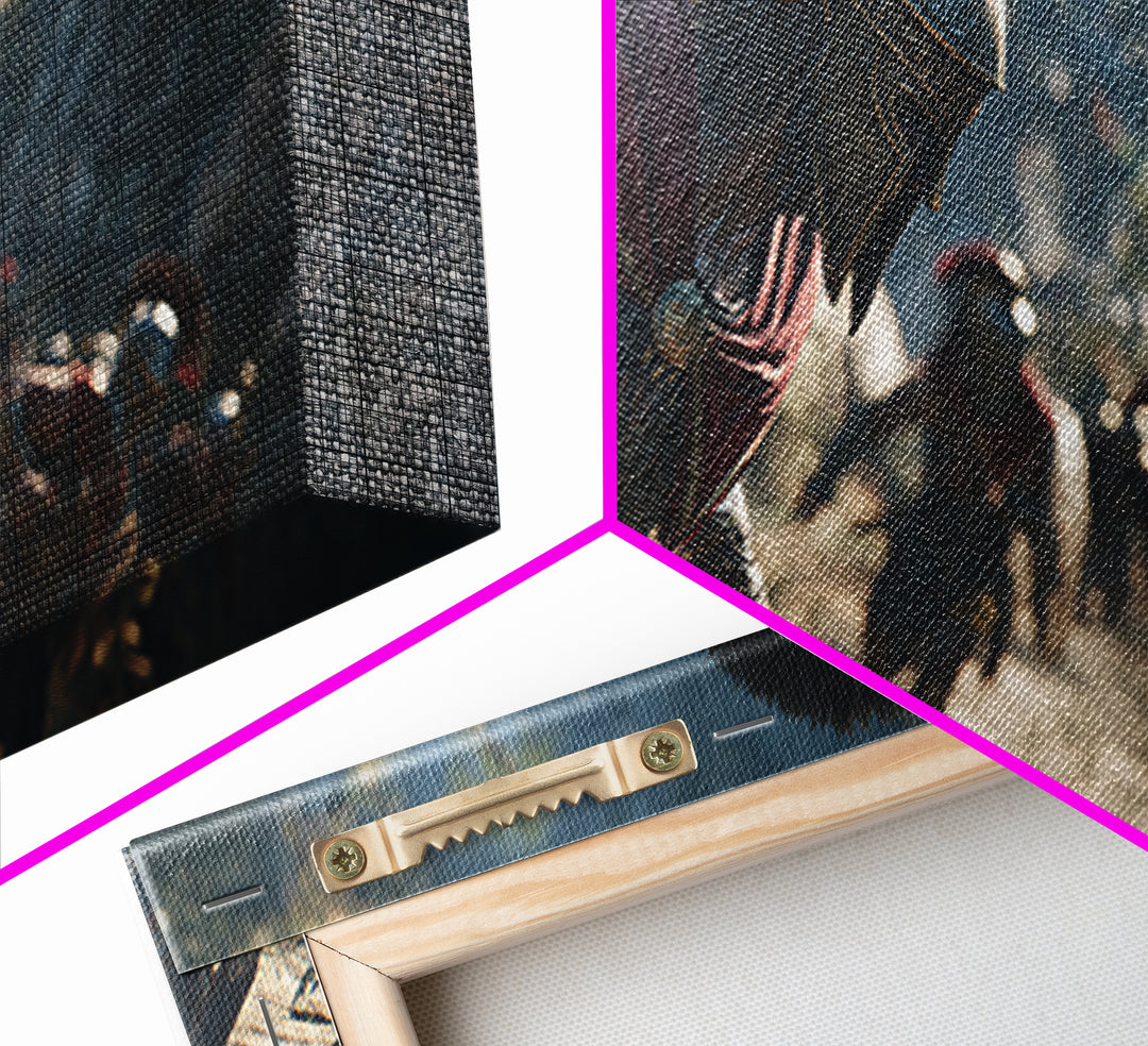Spartan Warrior Sprinting Through Mountain Pass Wall Art, Ancient Greek Canvas Print, Battle Scene Decor, Masculine Office Poster