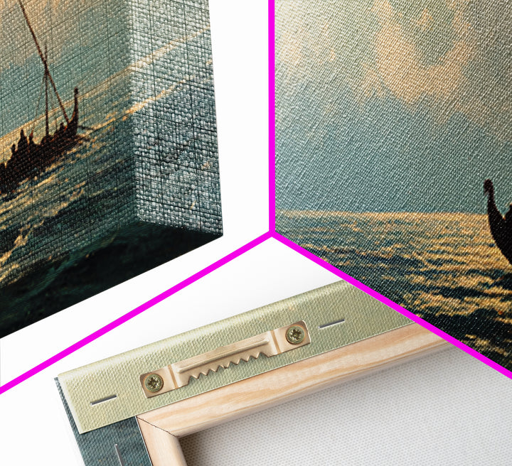 Solitary Sailboat On Shimmering Sea Canvas Print, Coastal Seascape Wall Art, Nautical Ocean Decor, Housewarming Gift For Her