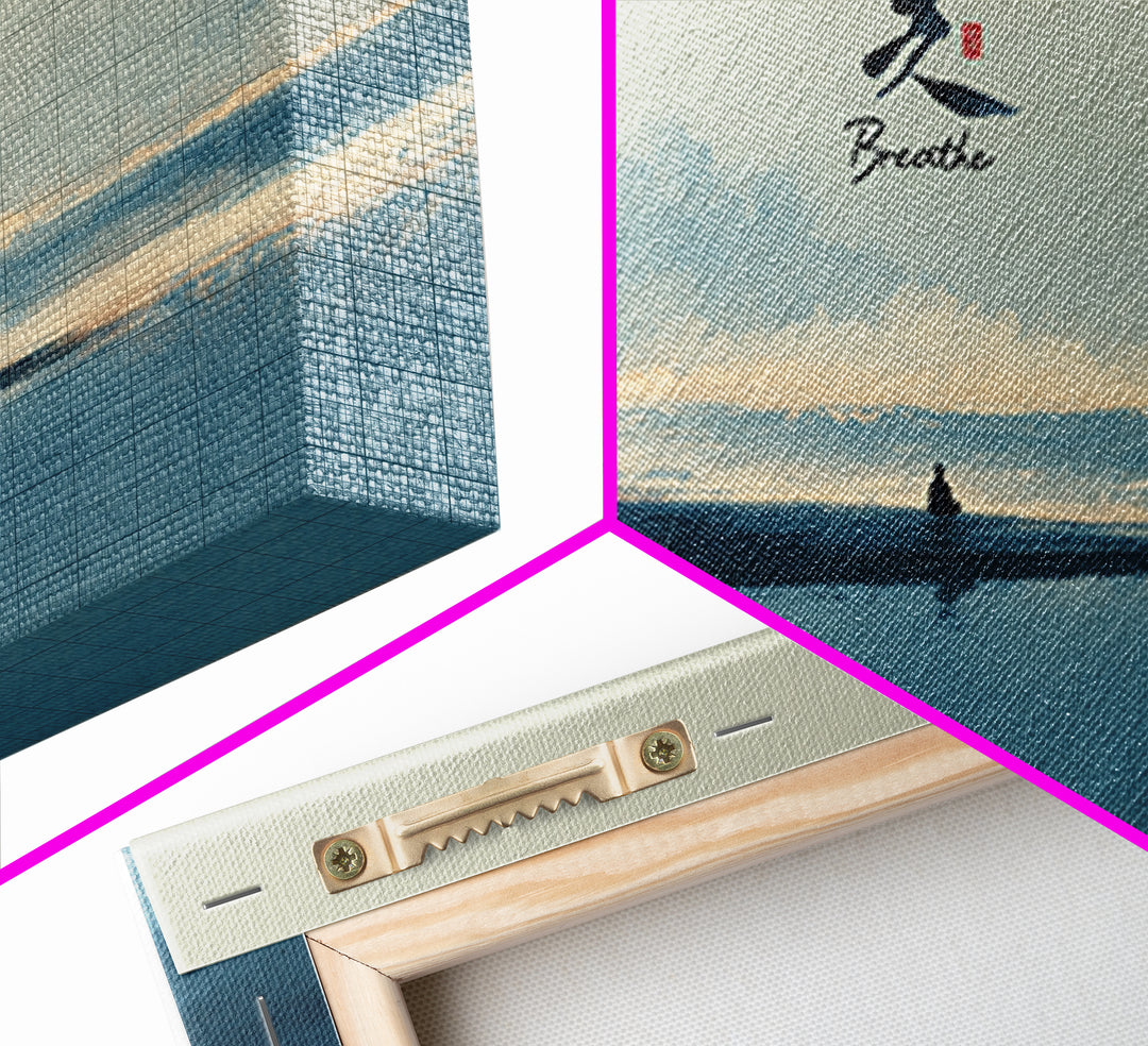 Peaceful Meditative Blue Yoga Mat Minimalist Wall Art For Bedroom Zen Decor And Calming Canvas Print Living Room Decoration