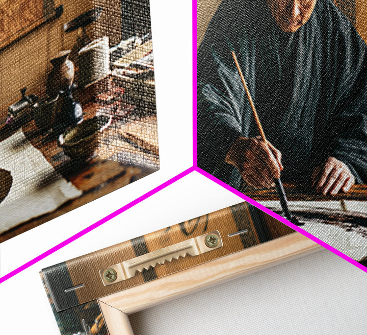 Traditional Japanese Zen Artist Painting Elegant Enso Circle Incalligraphy Studio Framed Canvas Print Wall Art