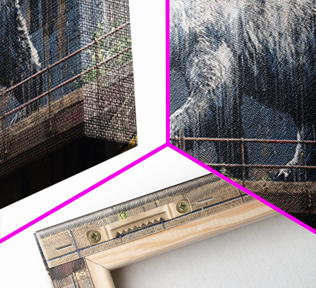 Polar Bear Graffiti On Industrial Concrete Wall Art, Urban Street Art Print, Wildlife Decor, Modern Wall Decor, Animal Lover Gift