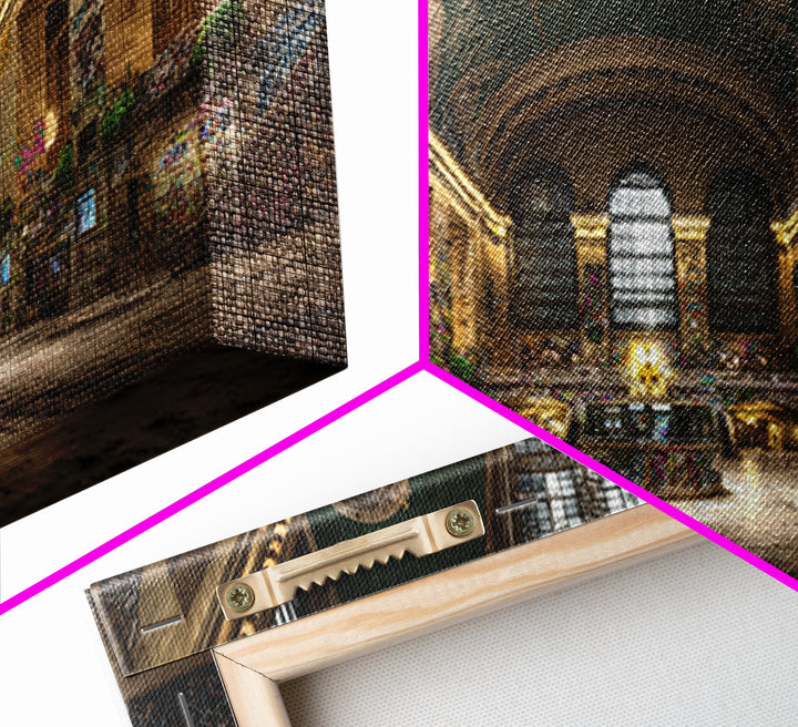 Overgrown Grand Train Station Wall Art, Abandoned Urban Canvas Print, Graffiti Decor, Architecture Poster, Eclectic Wall Decor