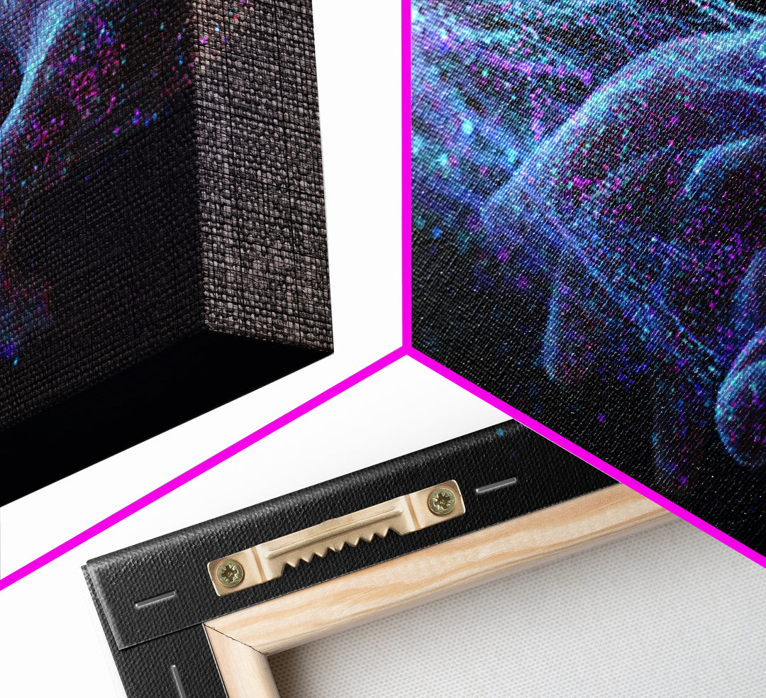 Digital Futuristic Hand Nebula Art Canvas Print Modern Abstract Wall Art For Home Office Decor Unique Cosmic Framed Canvas Print