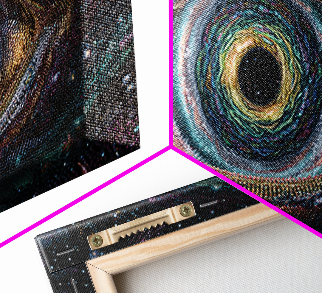 Cosmic Vortex Eye With Starry Galaxy Background Abstract Surreal Wall Art For Modern Home Decor And Spiritual Spaces Canvas Print With Stunning Detail