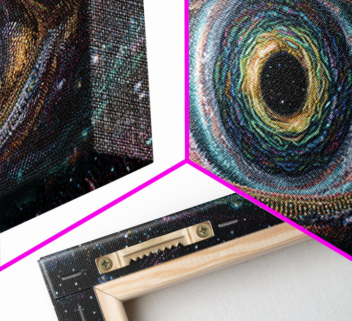 Cosmic Vortex Eye With Starry Galaxy Background Abstract Surreal Wall Art For Modern Home Decor And Spiritual Spaces Canvas Print With Stunning Detail