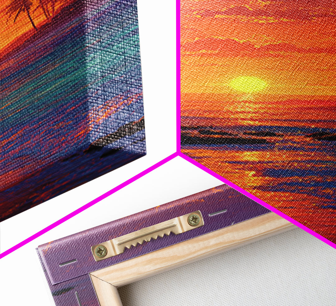 Colorful Mystic Ocean Wave With Buddha Silhouette Wall Art Canvas Print Vibrant Spiritual Home Decor