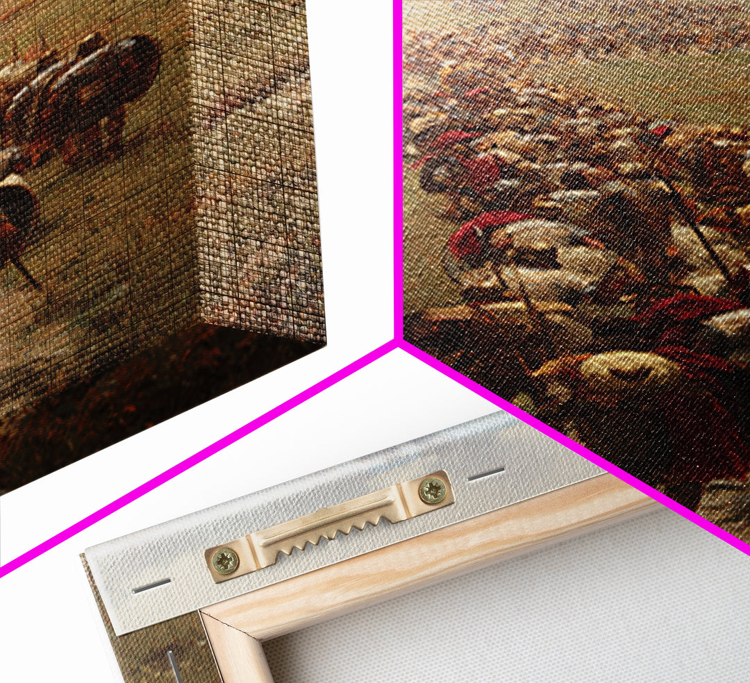 Roman Legion Marching Across Open Plains Canvas Print, Historical Battle Wall Art, Classical Office Decor For Him, Living Room Art