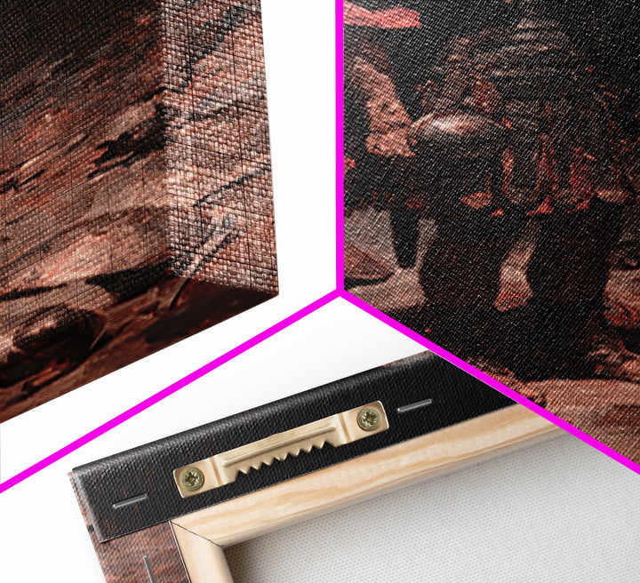 Defeated Roman Gladiator In Dark Arena Canvas Print, Moody Warrior Wall Art, Ancient Battle Decor, Masculine Office Art