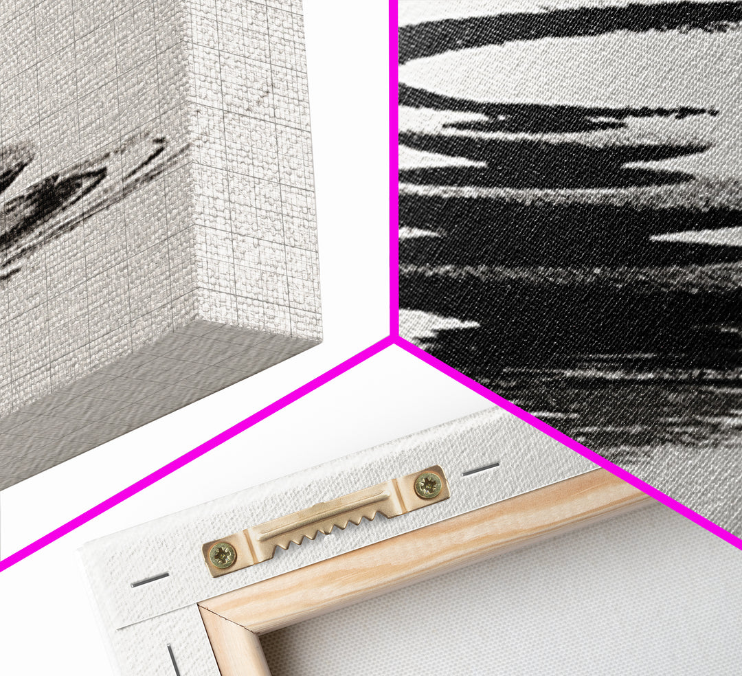 Zen Black And White Inkwash Painting Of Stacked Stones With Circle And Ripples Minimalist Wall Art For Office Decor Canvas Print