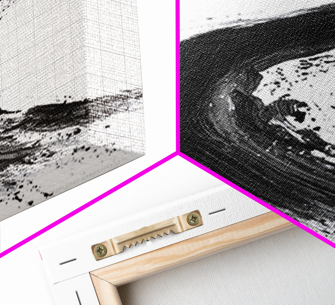 Dynamic Abstract Black Ink Brush Stroke Flow Calligraphy Art Print Minimalist Wall Art For Modern Home Decor Framed Canvas Print