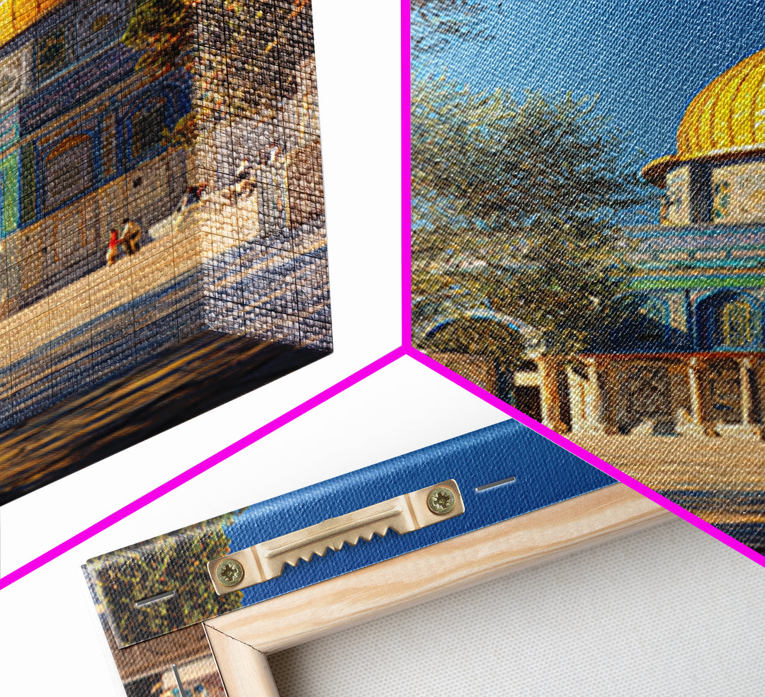 Historic Islamic Manuscript Studio Beautiful Framed Canvas Print Educational And Religious Wall Art