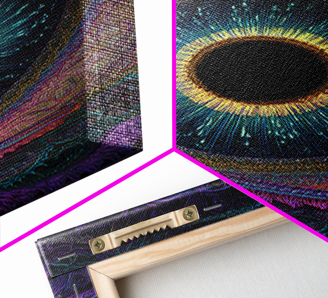 Mystical Cosmic Eye Wall Art, Psychedelic Iris Painting, Surreal Vision Canvas, Celestial Decor, Statement Artwork Gift Idea