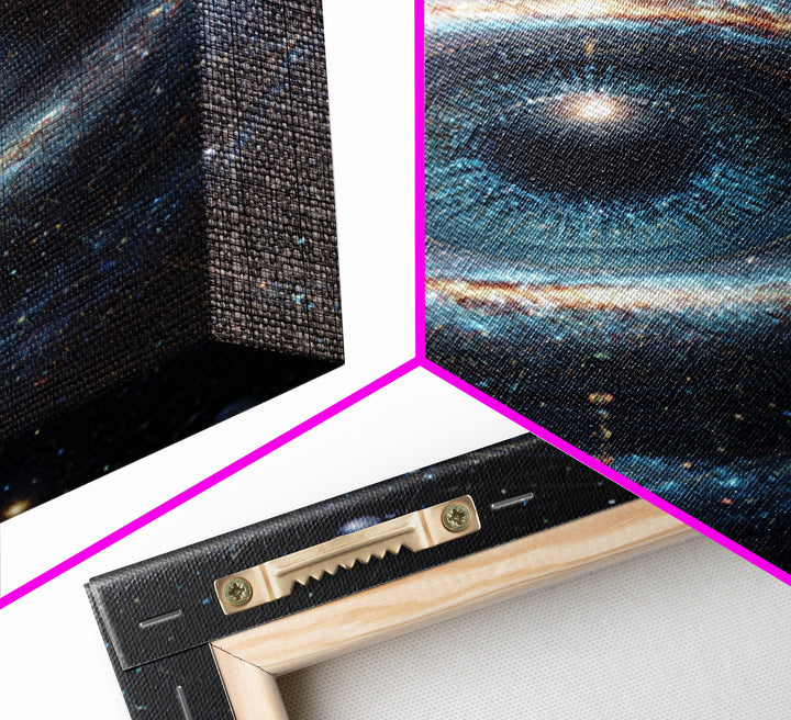 Cosmic Eye Galaxy Universe Abstract Space Art Canvas Print Modern Wall Art For Living Room Or Office Decor