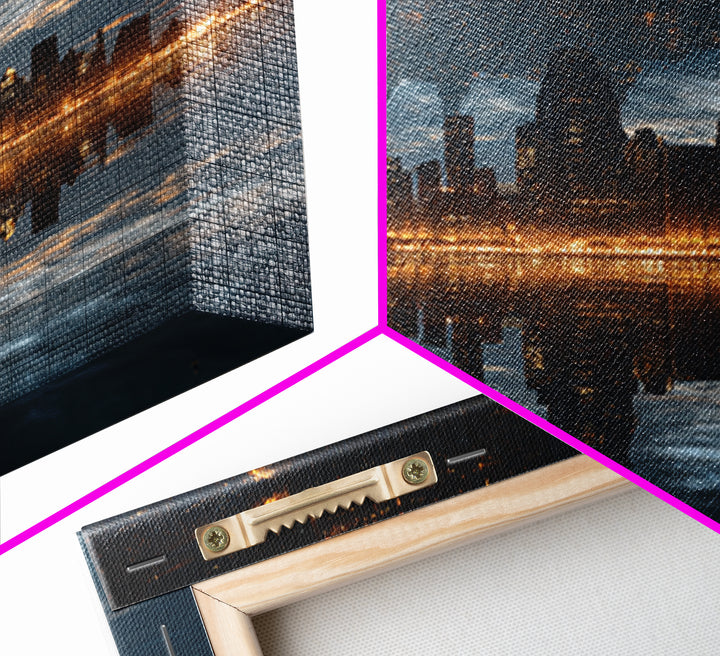 Inverted Futuristic City Canvas Print, Sci Fi Skyline, Cyberpunk Wall Decor, Dystopian Office Art, Modern Home Decor, Statement Artwork