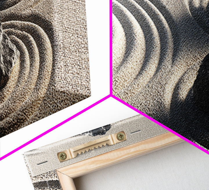 Raked Zen Sand Garden Rocks Canvas Print, Japandi Wall Art, Neutral Minimalist Decor For Meditation Room And Spa Home Decor