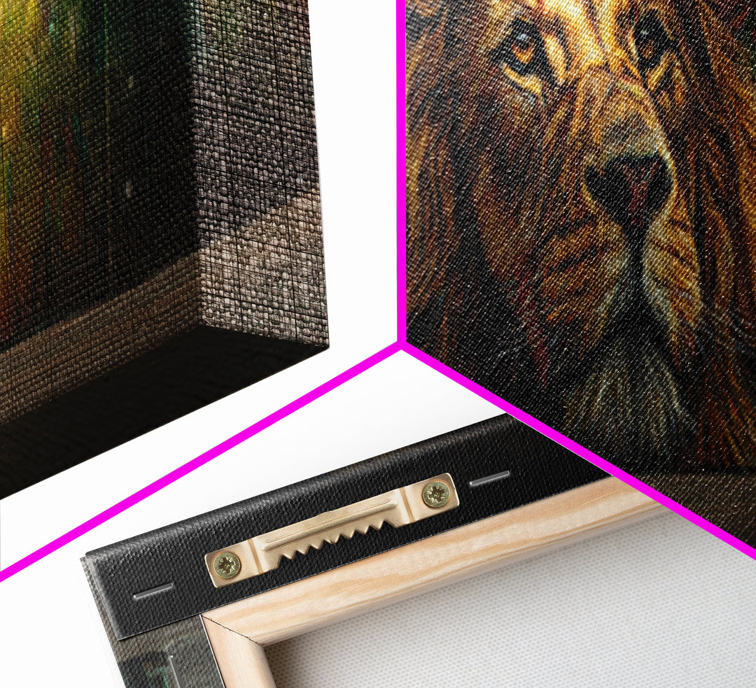 Majestic Lion Graffiti Mural Subway Art Wall Art Canvas Print Urban Street Decor For Home And Office