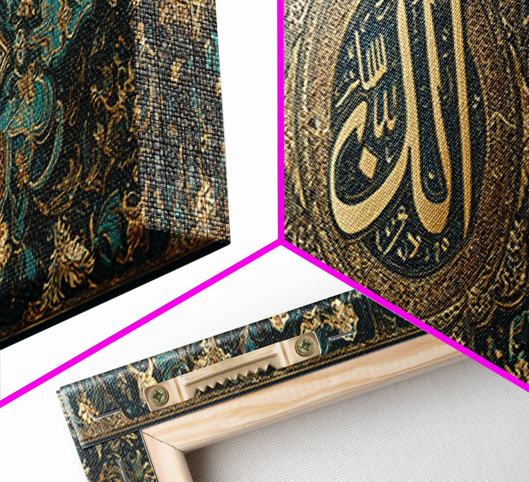 Mystical Urban Graffiti Stairs At Night Edgy Wall Art For Man Cave Or Office Decor Framed Canvas Print