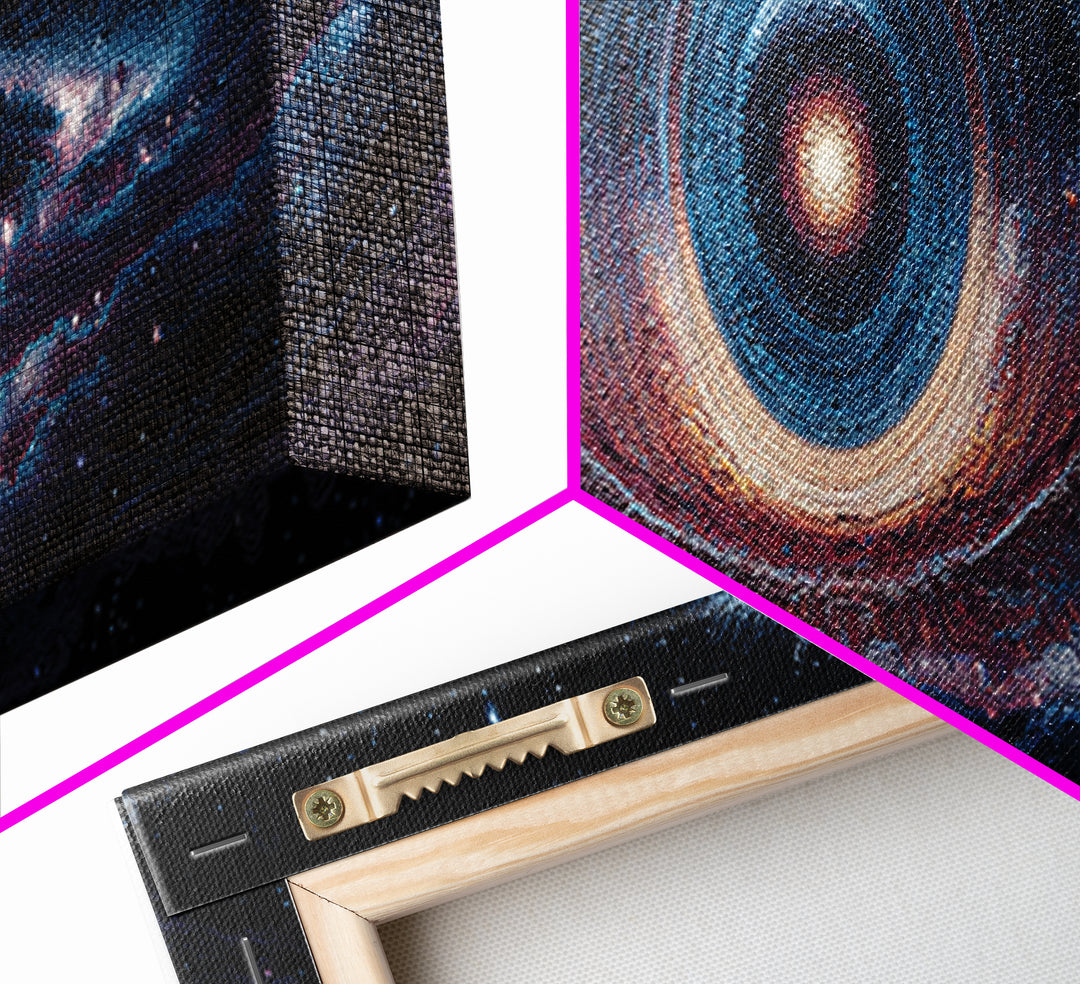 Cosmic Eye Black Hole Galaxy Wall Art, Celestial Canvas Print, Astronomy Decor, Space Wall Decor, Sci Fi Art Print, Home Decor