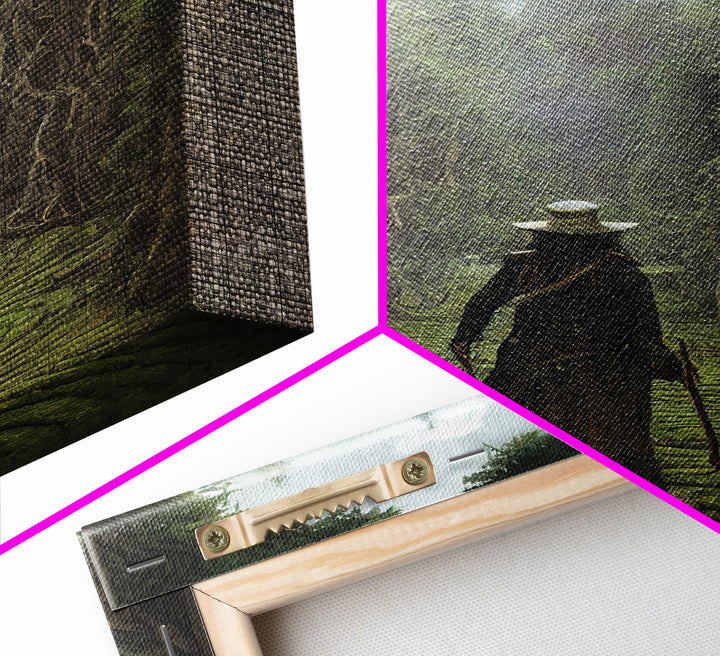 The Gardener, Floramancer Concept Art, Plantaemancer, Framed Canvas Print, Ready To Hang Framed Wall Art