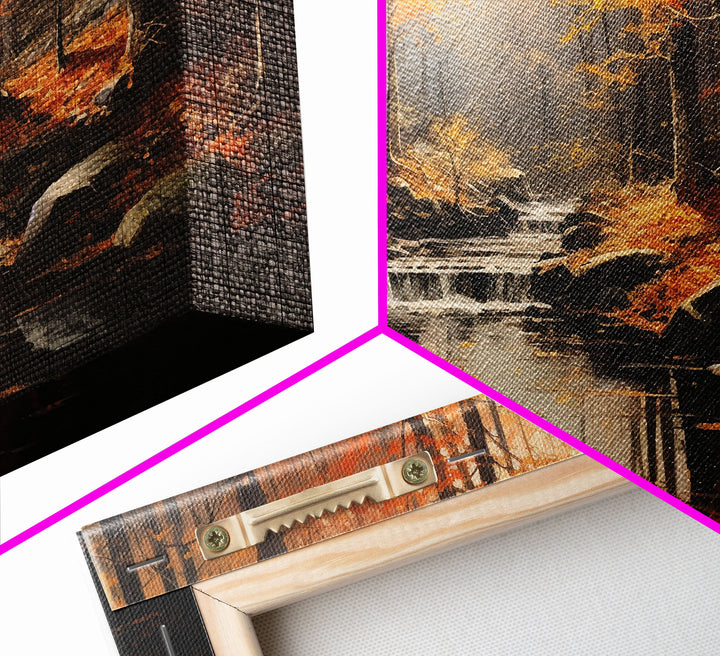 Fall Centerpiece Landscape Painting Canvas Print, Autumn Decor, Fall Centerpiece, Fall Home Decor, Fall Wall Decor, Fall Home Decor