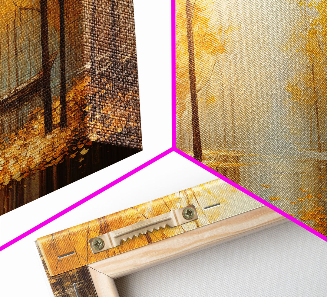 Fall Centerpiece Landscape Painting Canvas Print, Autumn Landscape Decor, Fall Centerpiece Fall Home Decor, Fall Wall Decor, Fall Home Decor