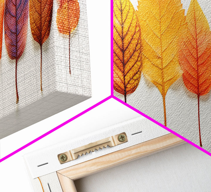 Fall Leaves Photography Study, Framed Canvas Print, Fall Decor, Autumn Decor, Fall Centerpiece, Seasonal Art, Fall Centerpiece