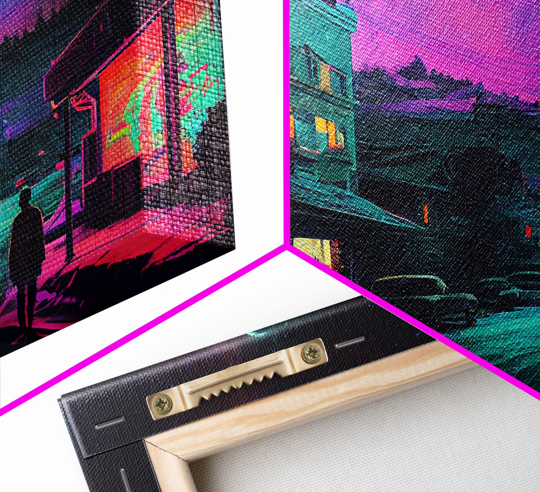 Scifi Art, Framed Canvas Print, Night Of The Comet