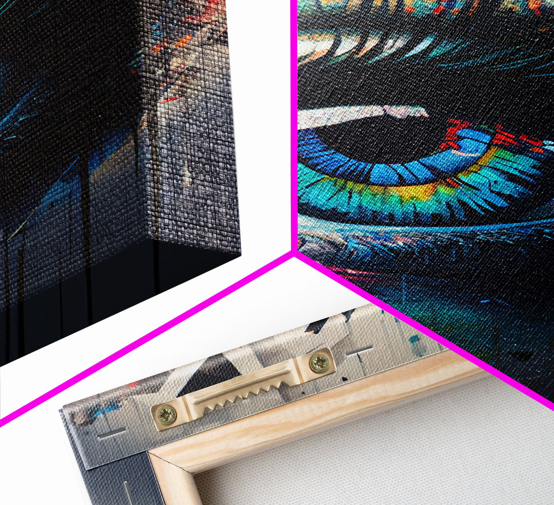 Vibrant Graffiti Eye Wall Art Canvas Print - Street Art Inspired Graphic Illustration Artwork