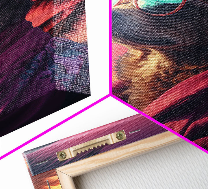 Mutt Wall Print, Dog Wall Art, Dog Sunglasses, Dog In Pink Jacket, Funny Art, Framed Wall Art, Framed Canvas, Wall Print, Wall Canvas