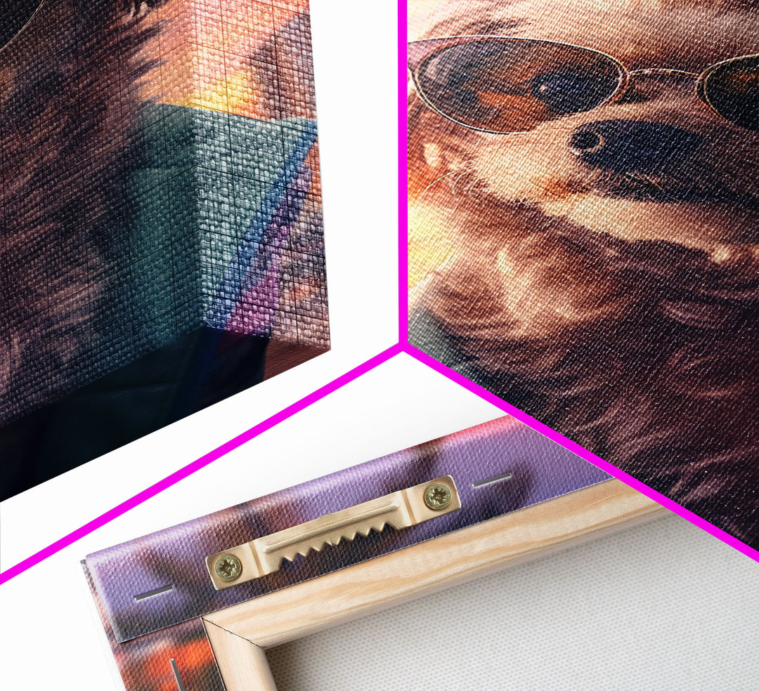 Shih Tzu In Sunglasses Blue Tracksuit Wall Print, Dog Portrait, Dog Art Print, Framed Wall Art, Framed Canvas, Wall Print, Wall Canvas
