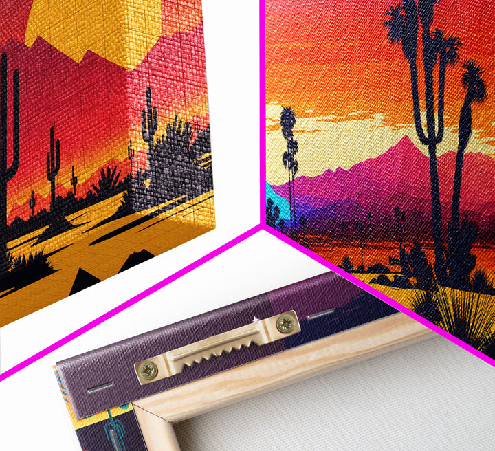 Trendy Art Desert Prints, 3 Piece Wall Art, Framed Canvas Print, Framed Art, Desert Art Prints, Triptych, Set of 3 Wall Art