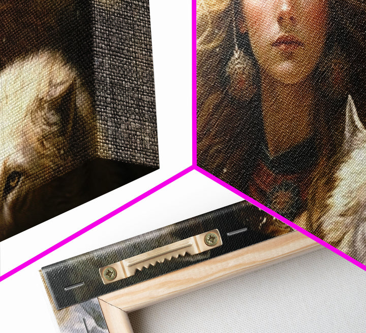 Lady Freya, Nordic / Norse Mythology Art, Framed Canvas Print, Norse Goddess of Love and Fertility