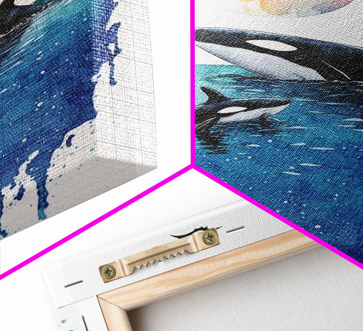 Watercolor Orca Painting - Killer Whales - Whale Nursery, Whale Art, Whale Print, Orca Whale, Beach Decor, Watercolor Animal Prints
