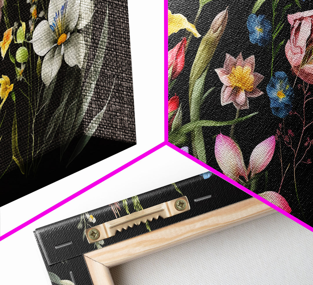 Meadow Canvas Print Painting Floral Original Art Flowers Wall Art Impasto Art 24x36 Wall Art