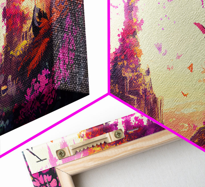 Pink Forest Art | Framed Canvas Print | Framed Art | Fantasy Decor | Magenta / Fuchsia Gift | Large Format Art