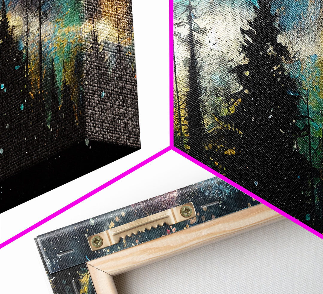 Pine Tree Gift, Forest Landscape Wall Art, Framed Canvas Print, Pine Tree Canvas, Pine Tree Artwork, Pine Tree Canvas Art, Wall Decor