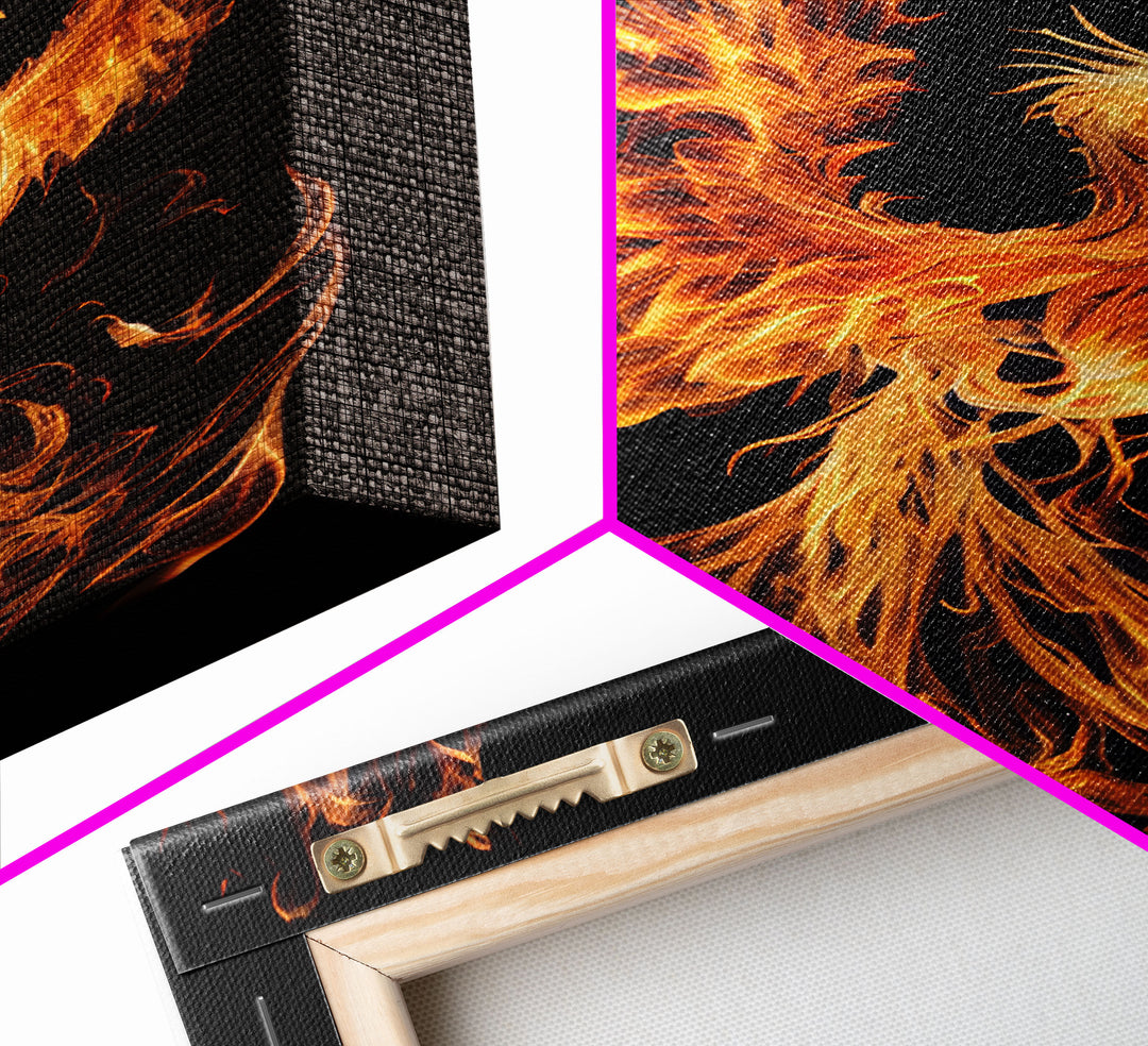 Canvas Print Of "The Phoenix" - Rebirth Art - Framed Canvas Art - Framed Wall Art - Incredibly Beautiful Phoenix Decor