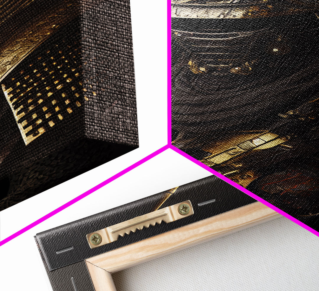 Samurai Japanese Art Ukiyo-e style Framed Canvas Print, Samurai Japanese Art Canvas Wall Art, Canvas Art Home Decor, Japanese Art Home Decor