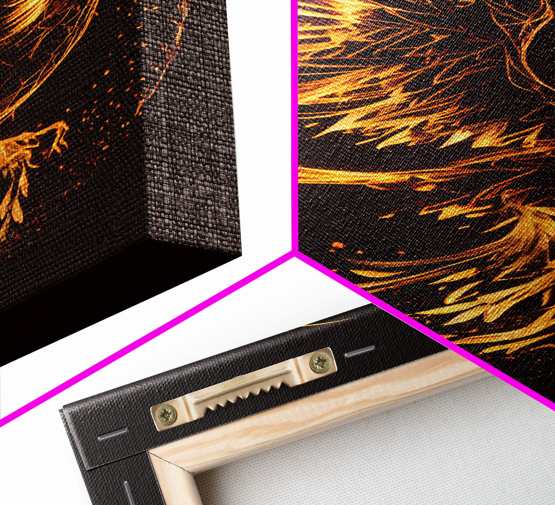 Phoenix Print on Canvas, Made From Original Artwork