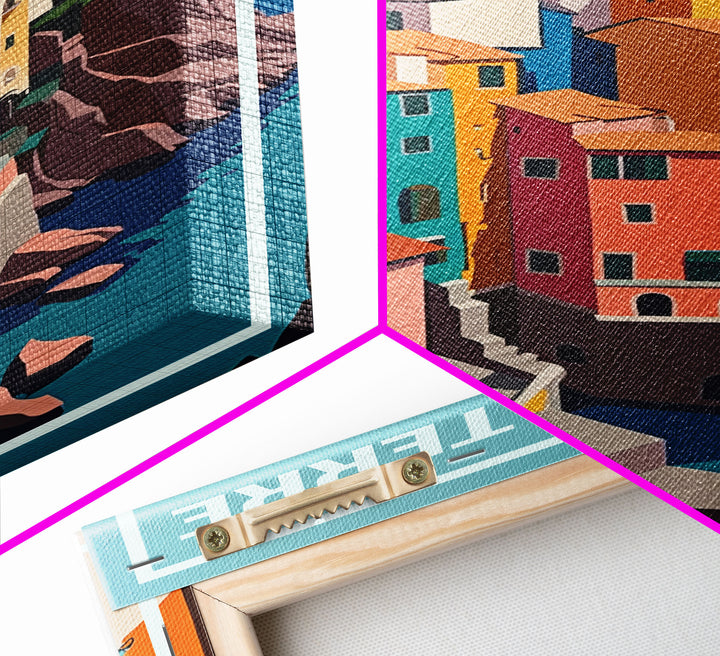 Cinque Terre, Italy Travel Poster, Europe Wall Art, Coastline, Travel Wall Print, Travel Poster, Travel Wall Art, Canvas Wall Print