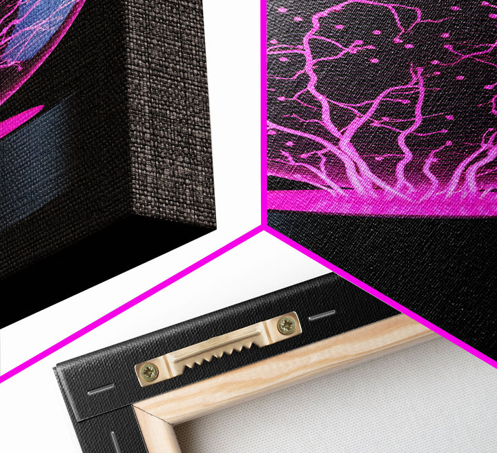 Plasma Ball Wall Decor, Science Art Print, Nerd Art, Geek Art Print, Minimalist Print, Wall Decor, Canvas Print, Wall Art, Framed Canvas